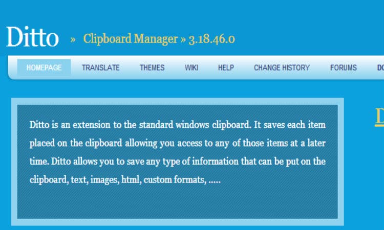 ditto clipboard manager windows 7 download filehippo