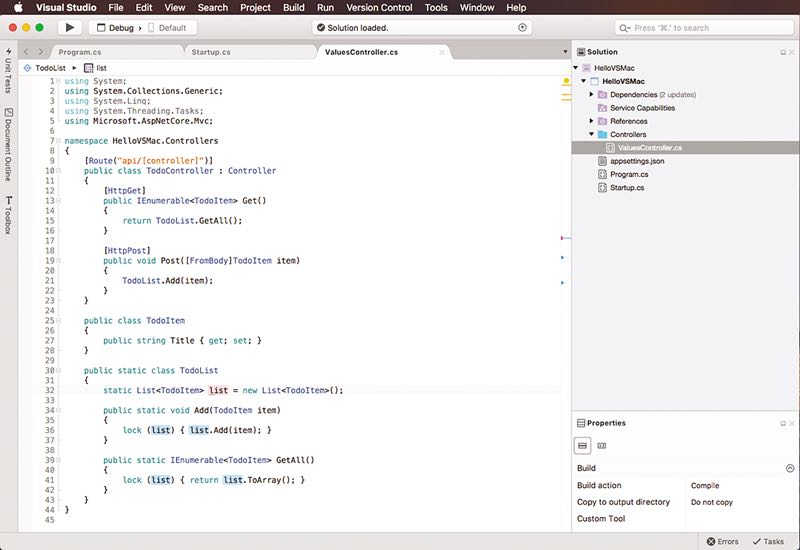 Visual Studio Mac
