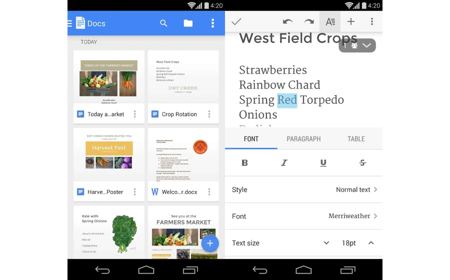 Google-Docs-Android-New