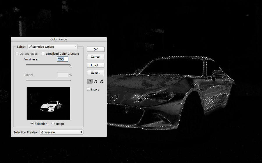 Mazda 2 - Photoshop Color Splash