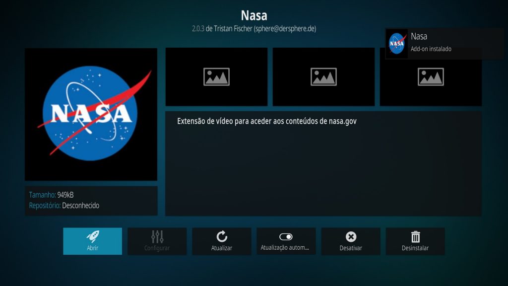 Kodi AddOn Nasa