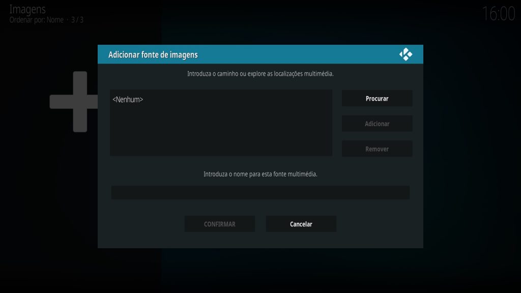 Kodi Adicionar Fontes