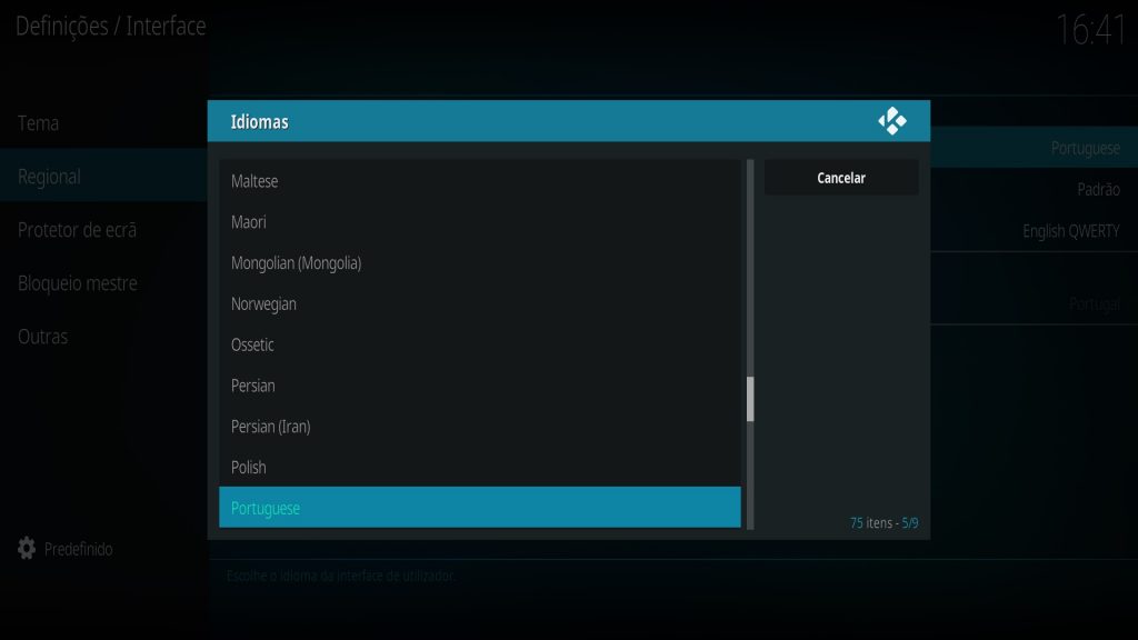 Kodi Idioma