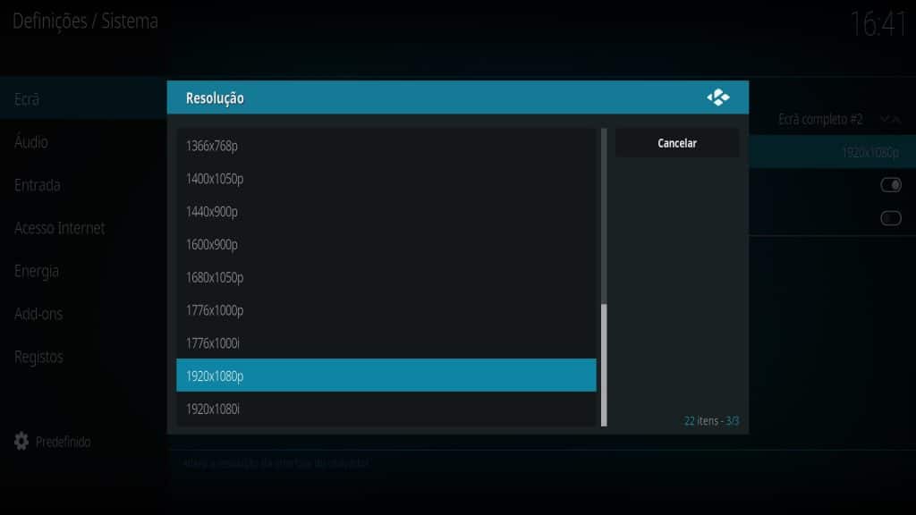 Kodi Resolução