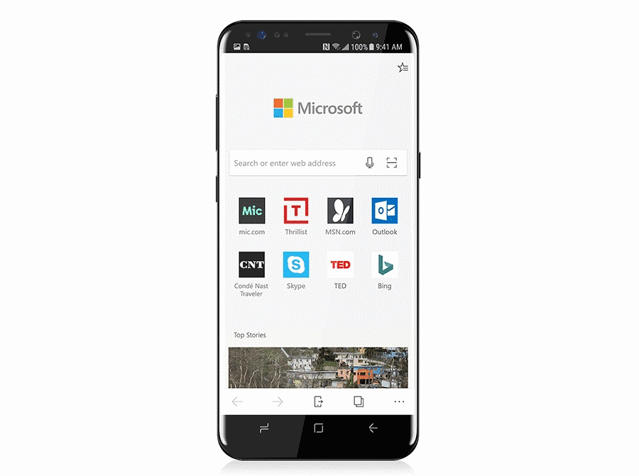 Microsoft Edge Android New