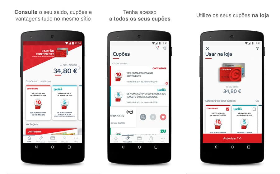 Cartão Continente app