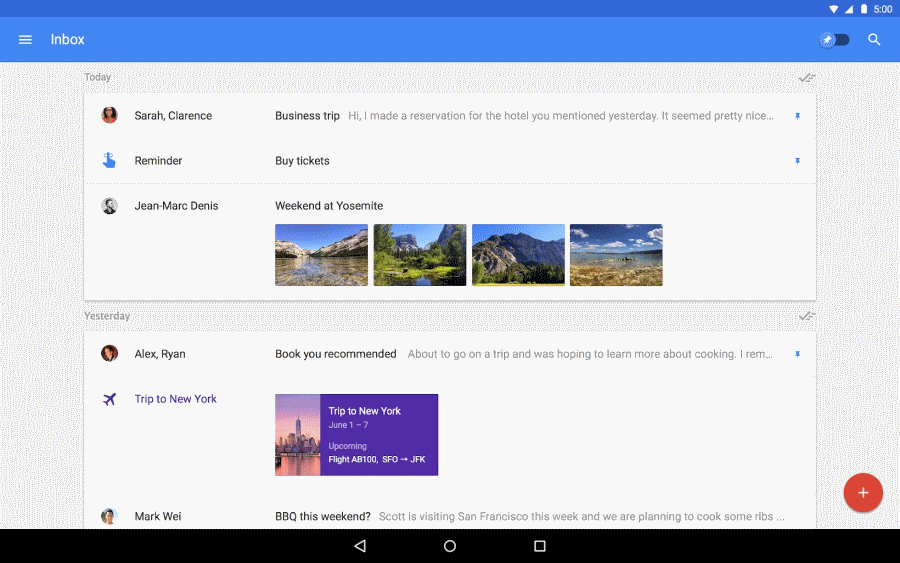 Inbox Gmail Android New