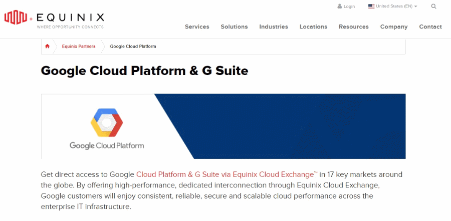 Equinix Google Cloud Platform