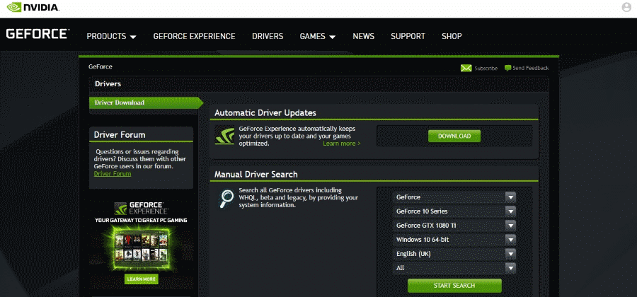 Nvidia Drivers GeForce