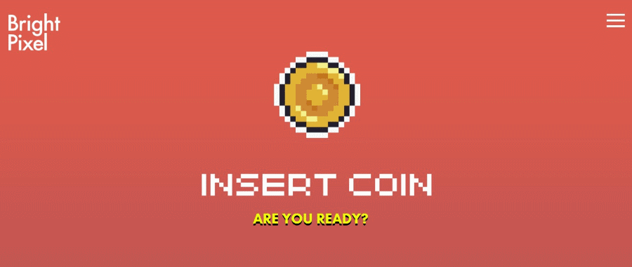 Bright Pixel Insert Coin