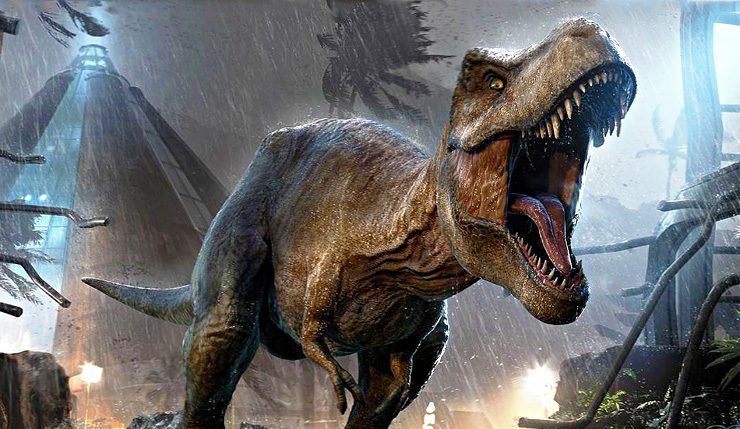 T-Rex Azul  Jurassic World Evolution Jogo de Dinossauro 