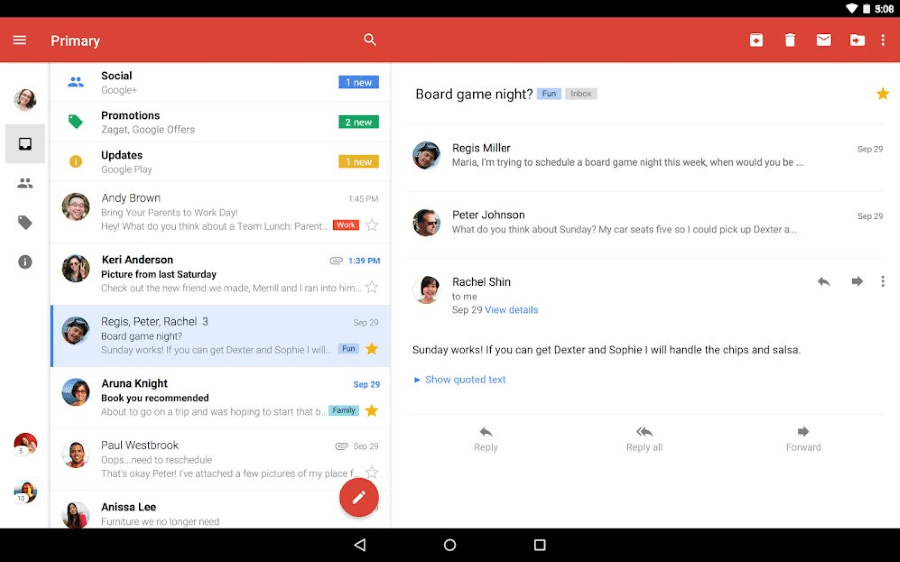 Gmail Android New