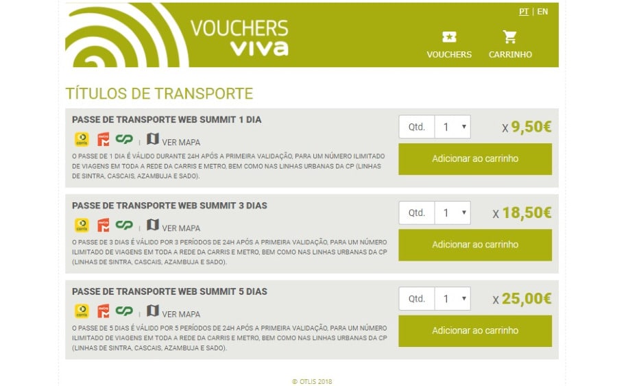 Metropolitano de Lisboa Vouchers Viva