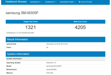 Geekbench Samsung SM-M305F