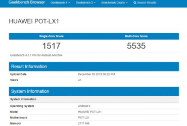 Huawei P Smart (2019) Geekbench