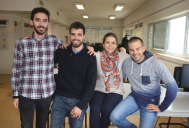 Investigadores Daniel Canedo, Ricardo Ribeiro, Alina Trifan e António Neves