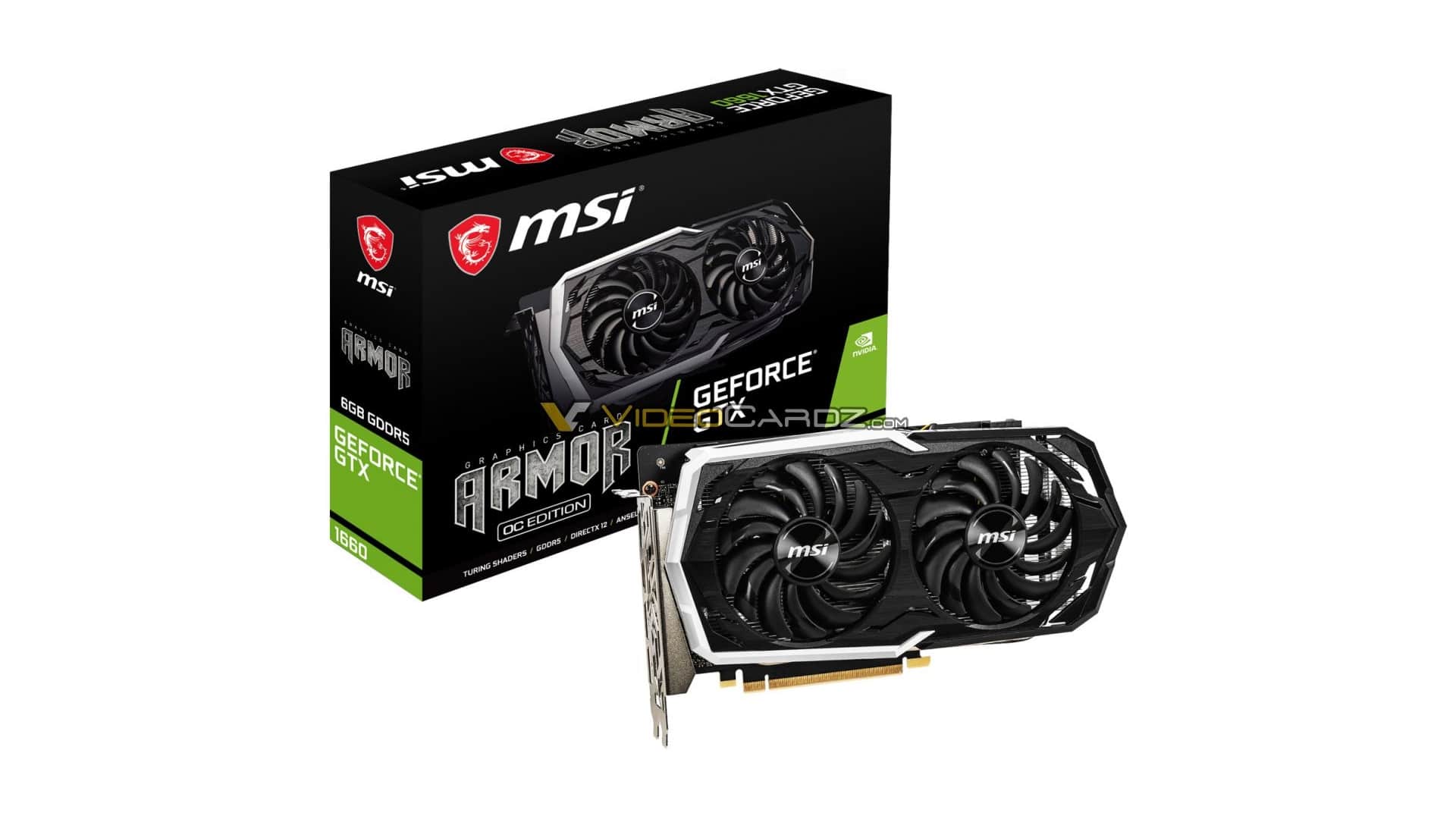 Videocardz MSI GTX 1660 Armor