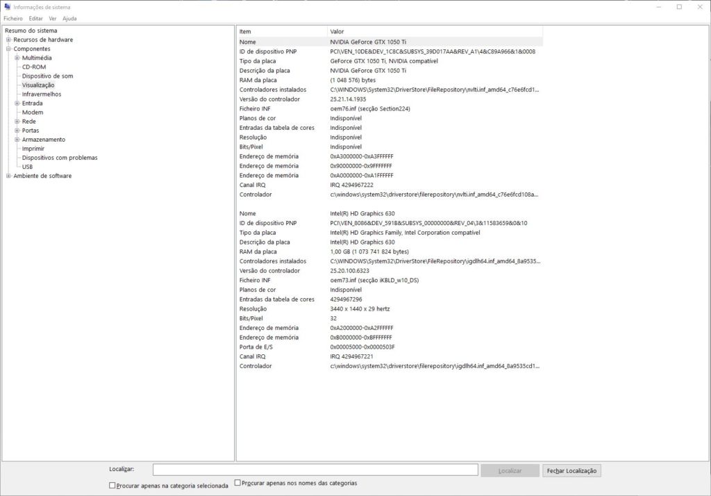 Componentes Windows 10