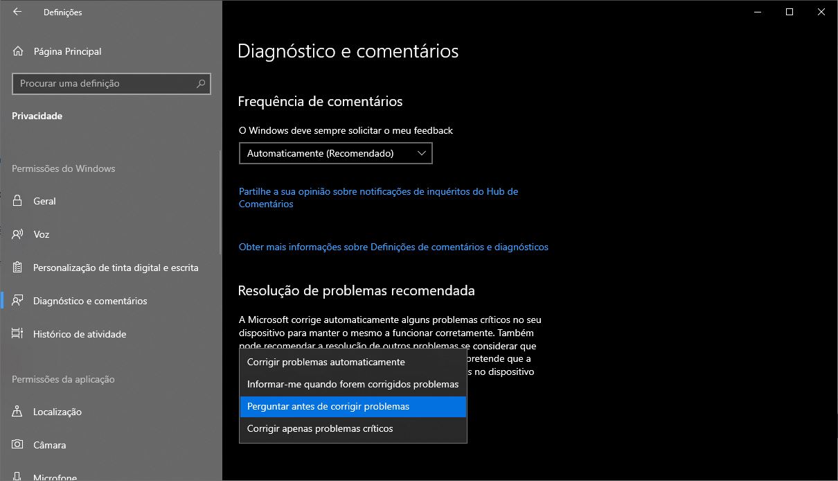 Guia de Solução de problemas no Windows 10