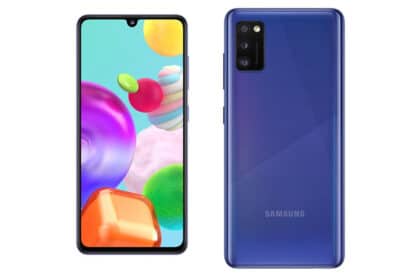 O novo Galaxy A41 vem em três cores. ©Samsung