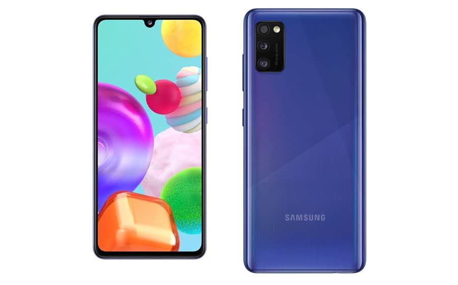 O novo Galaxy A41 vem em três cores. ©Samsung