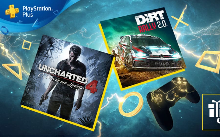 Uncharted 4 e DiRT 2.0 estão em Abril no PS Plus, em Abril.