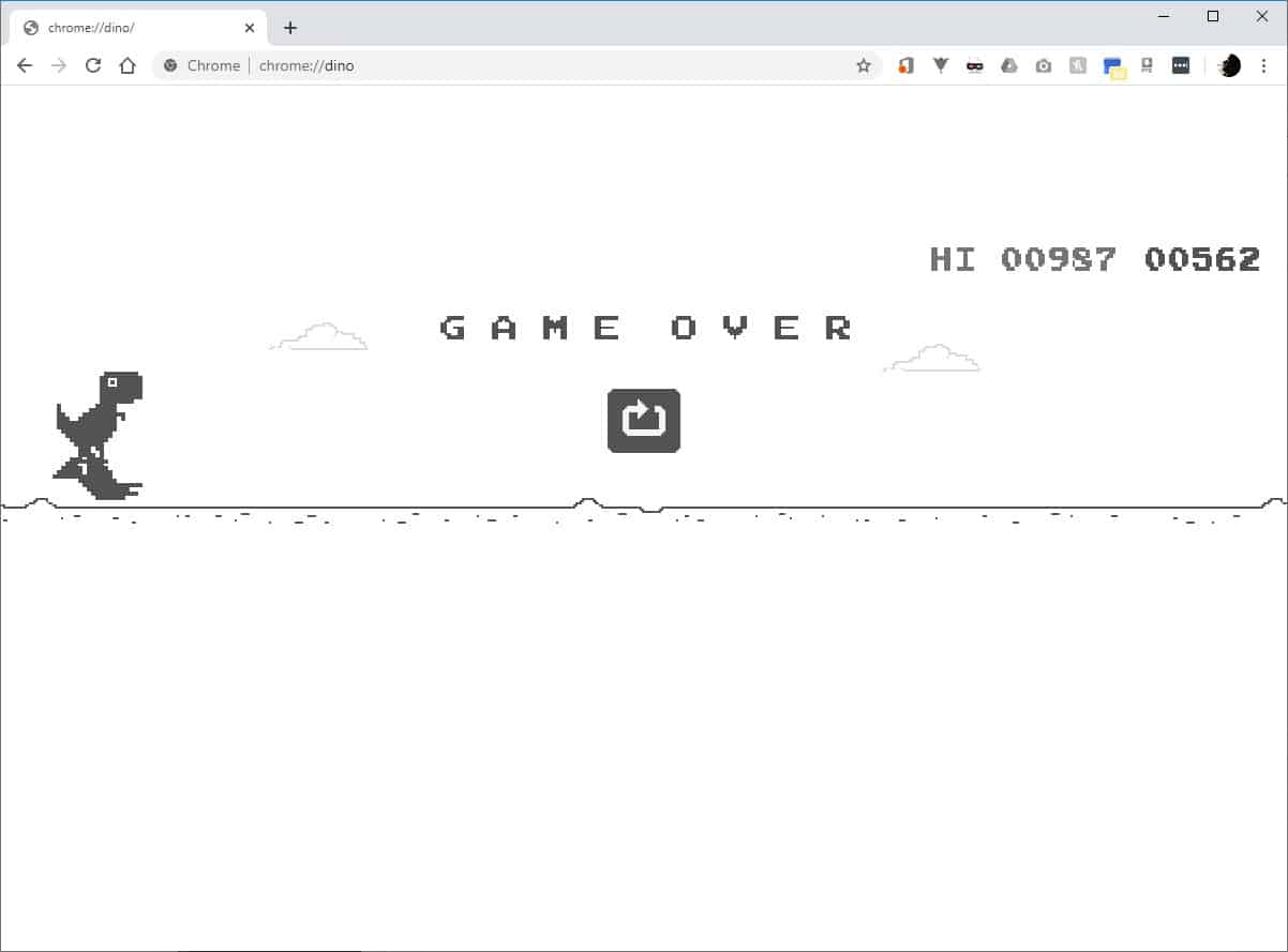 Dica do Dia: Jogo do Dinossauro no Chrome