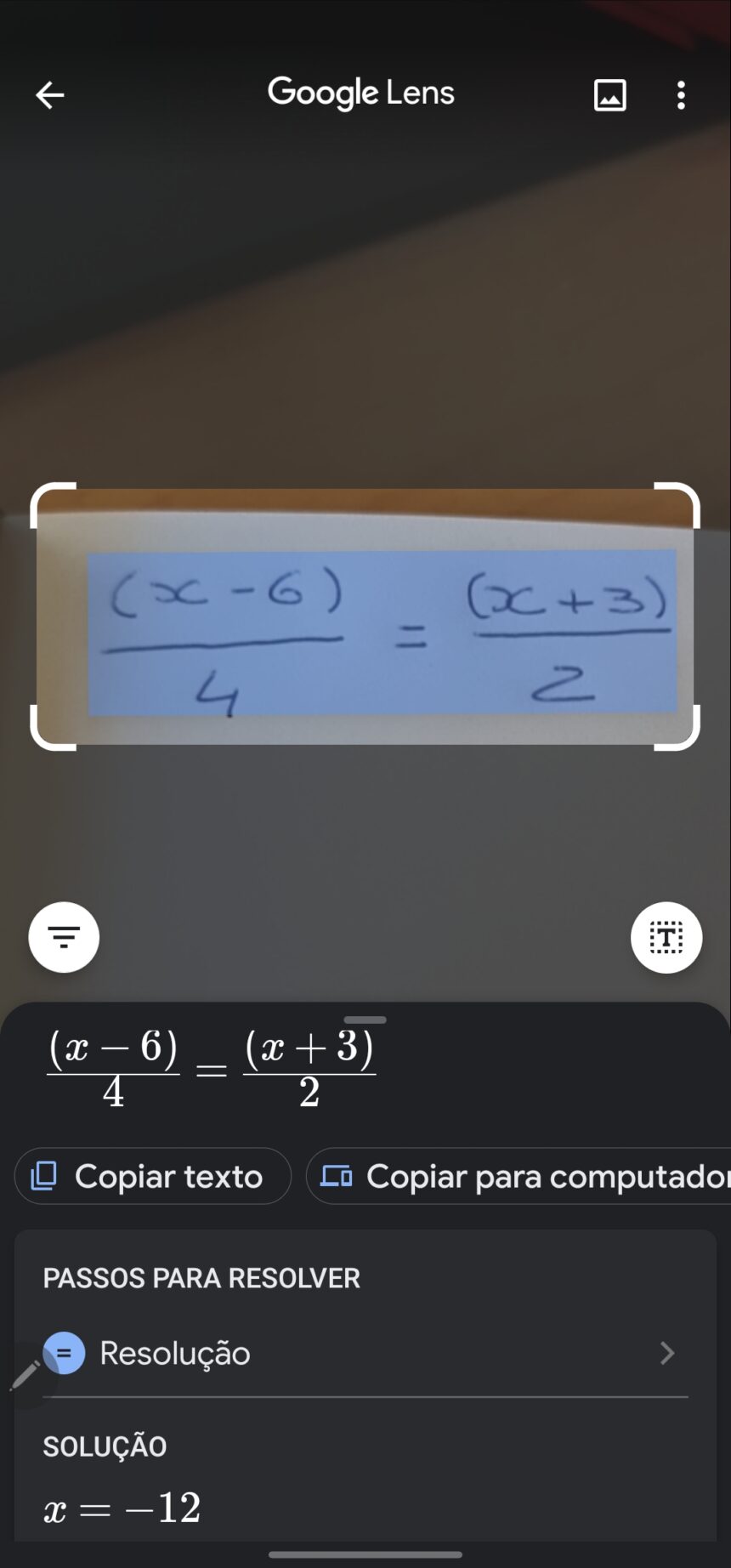 Como resolver problemas de matemática com o Google Lens