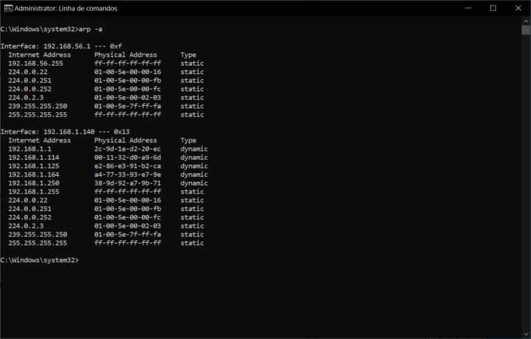 Comando Arp 8 comandos para redes que todos os utilizadores do Windows devem saber