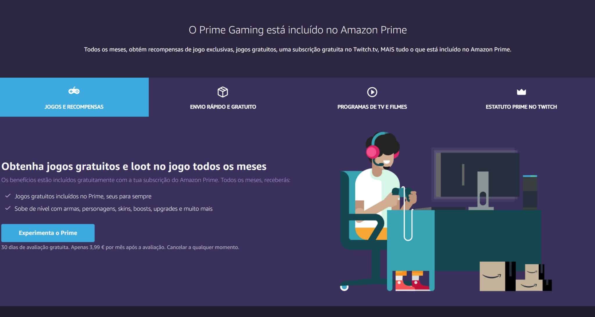 A atualização de julho do Prime Gaming chega com 4 Jogos Gratuitos