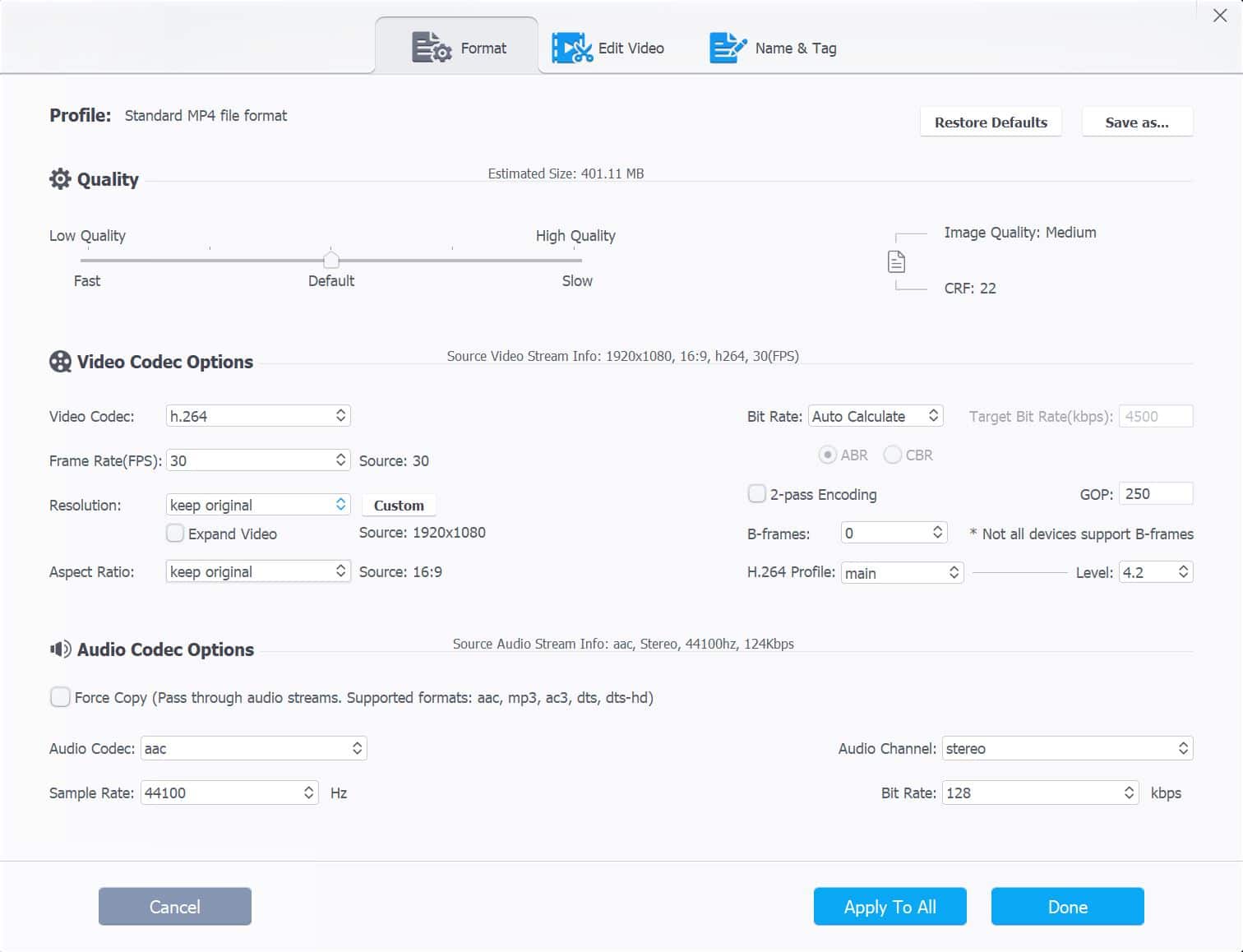 Optimizar Videoproc