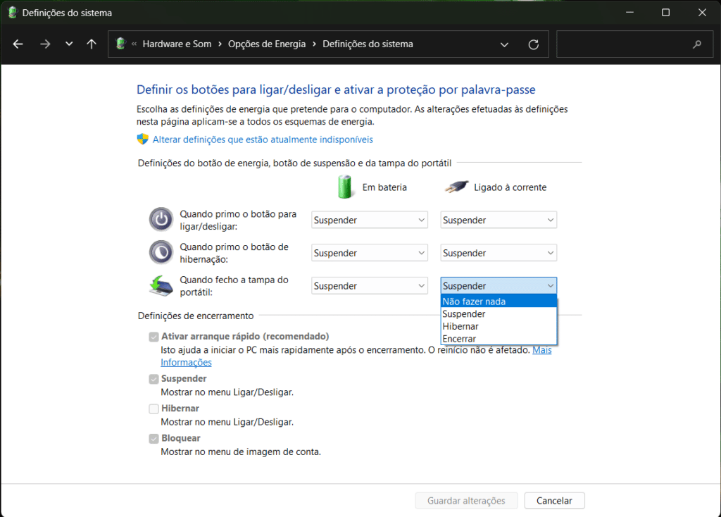 Como configurar o Windows para usar um monitor externo num portátil com