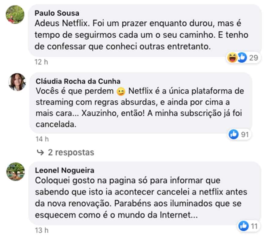 Acabo de cancelar minha conta de Netflix