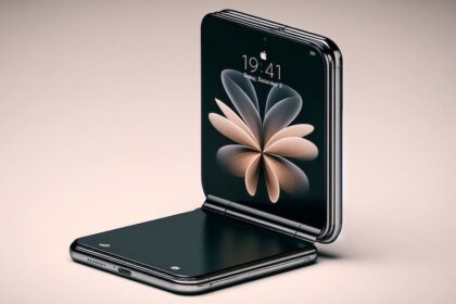 ©PCGuia / Imagem gerada por IA | iPhone Foldable