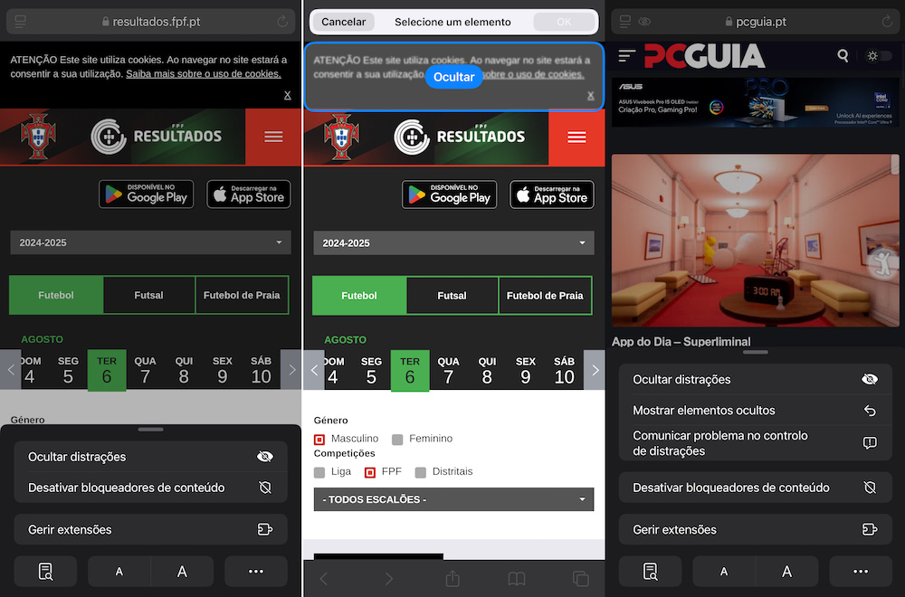 ©PCGuia | iOS 18 Ocultar Distracoes