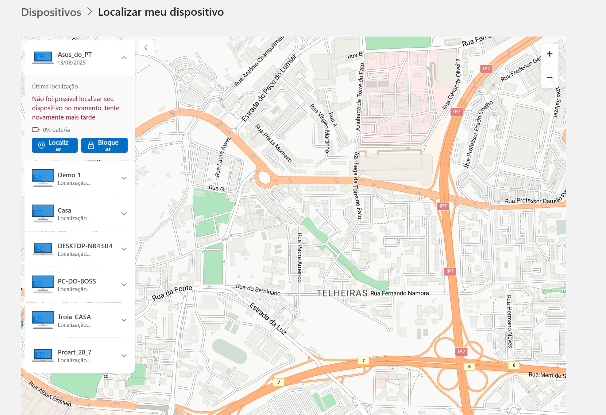 Localizar dispositivo