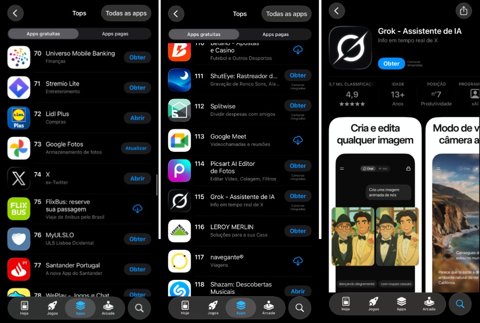 ©PCGuia / Apple | X e Grok na App Store