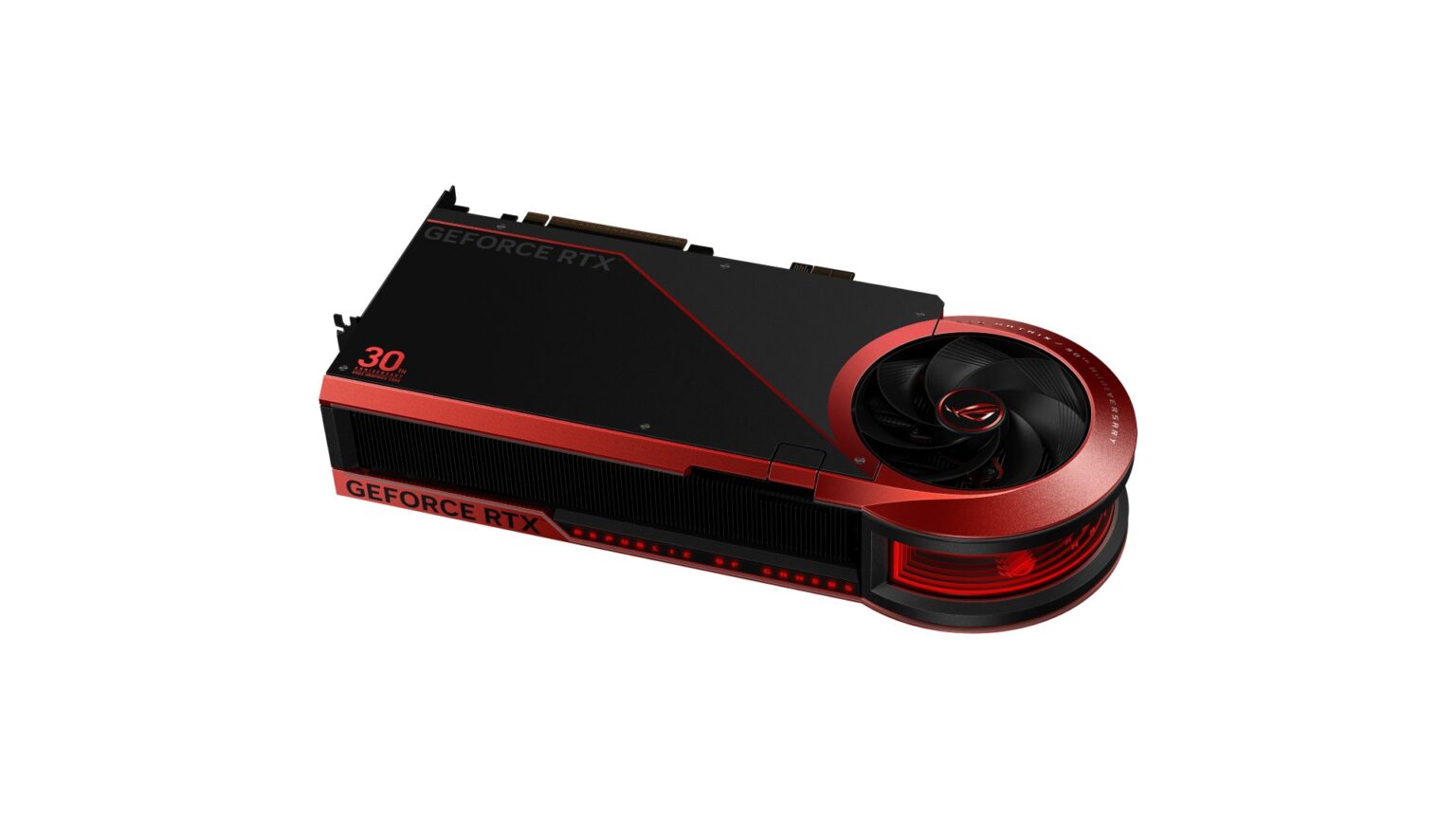 ROG Matrix GeForce RTX 5090 - ASUS Graphics Card 30th Anniversary Edition_Angled Back (Grande)