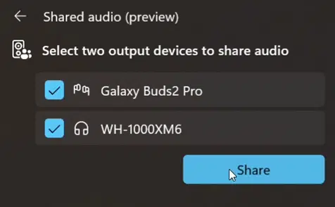 Partilha Auscultadores Windows