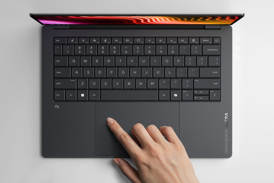 HP OmniBook Ultra 14_EclipseGray_Top_Keyboard