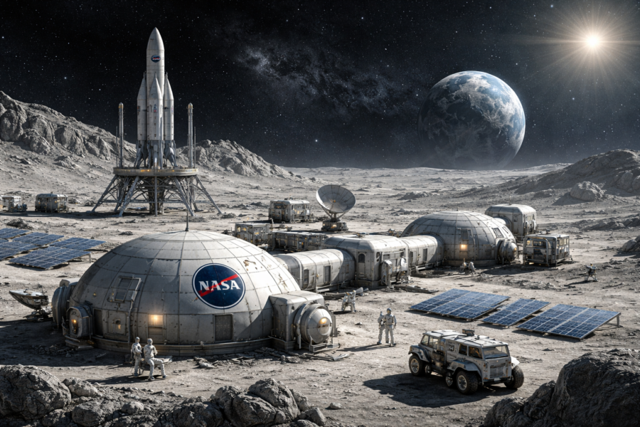 ©PCGuia / Imagem criada com IA | NASA Lua