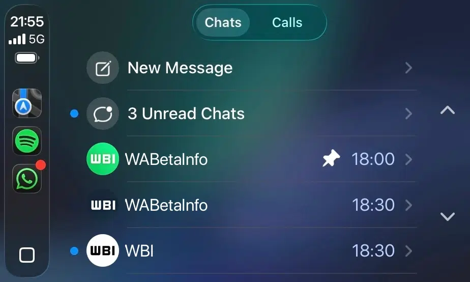 ©WABetaInfo | WhatsApp CarPlay