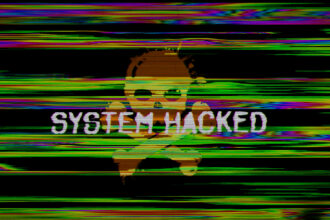 System hacked modern glitch concept 3d illustration