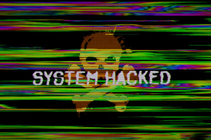 System hacked modern glitch concept 3d illustration