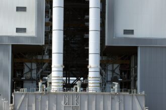Two_Space_Shuttle_SRBs_on_the_Crawler_transporter