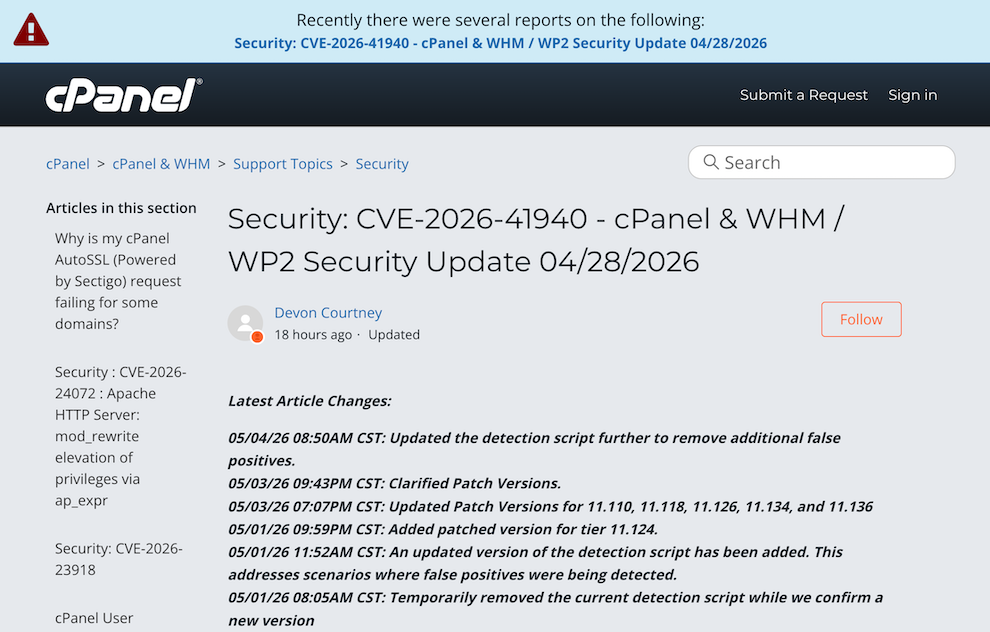 Falha no cPanel expõe centenas de milhares de servidores e leva a ataques de hackers