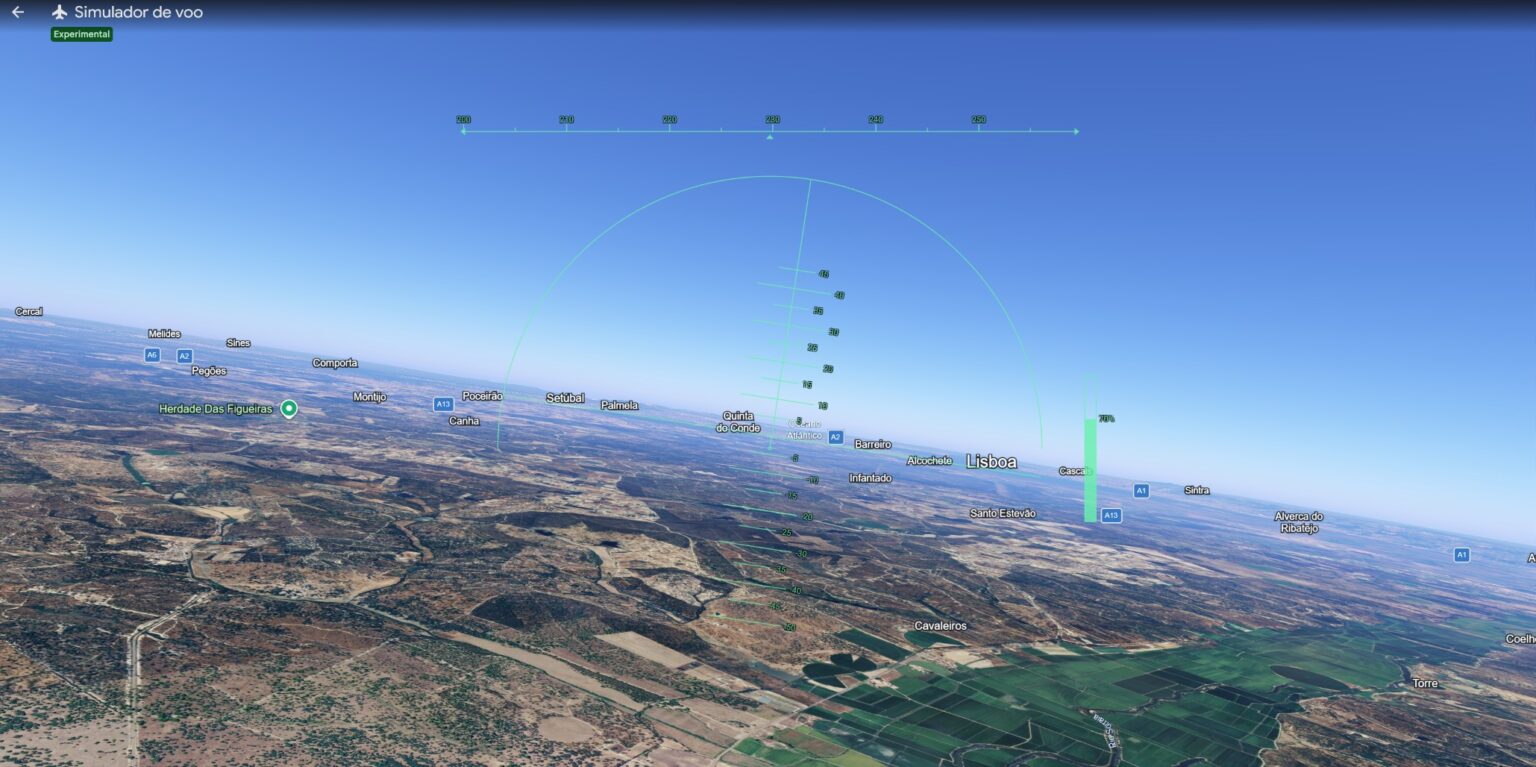 Simulador de voo Google Earth