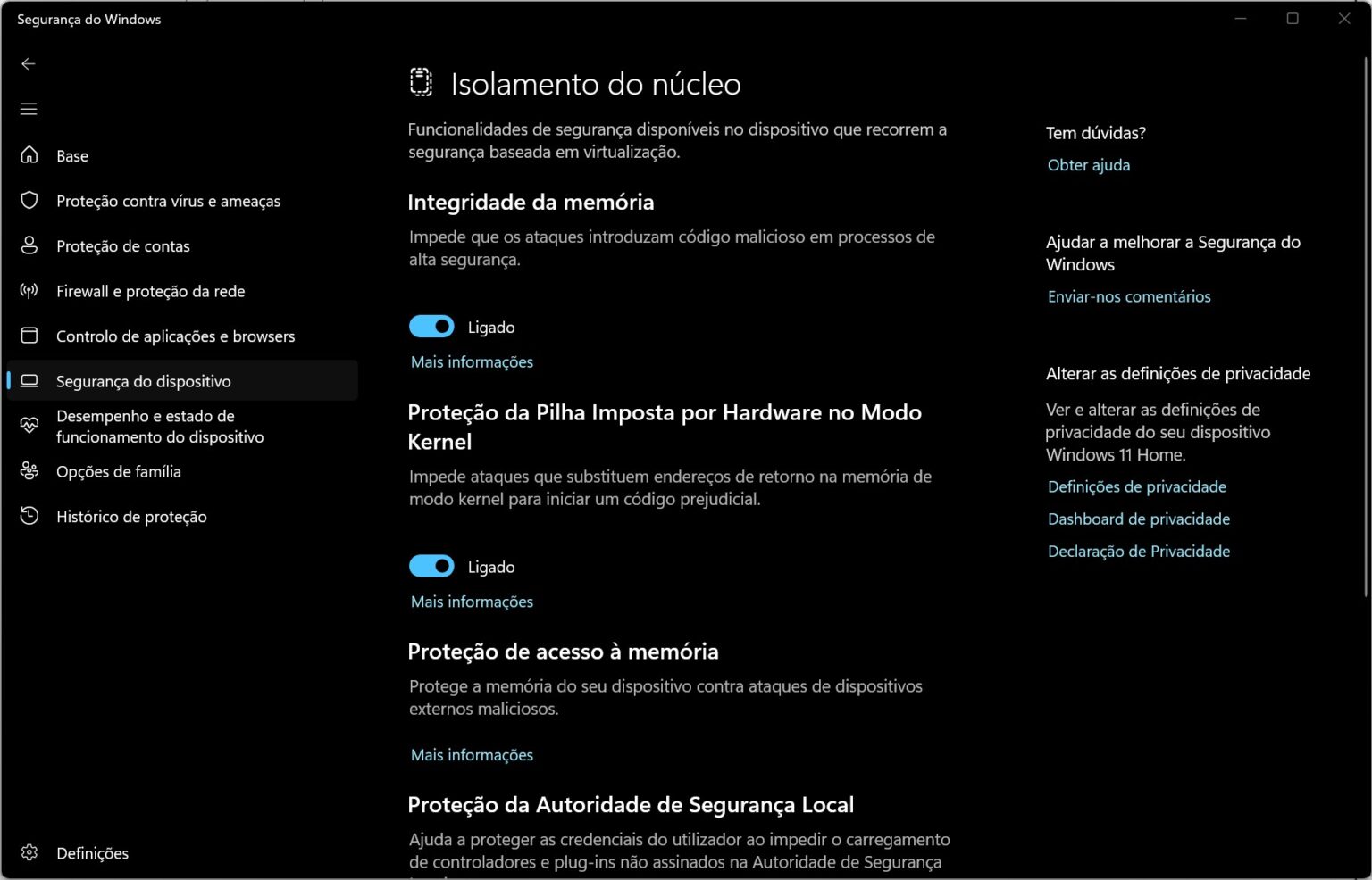 Integridade da memória