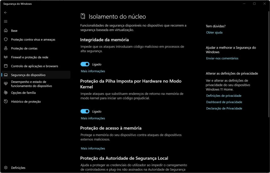 Integridade da memória