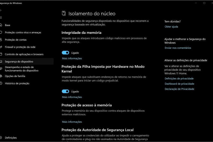 Integridade da memória